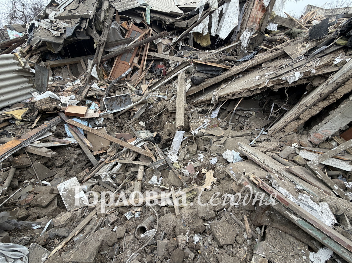 Последствия обстрела Горловки