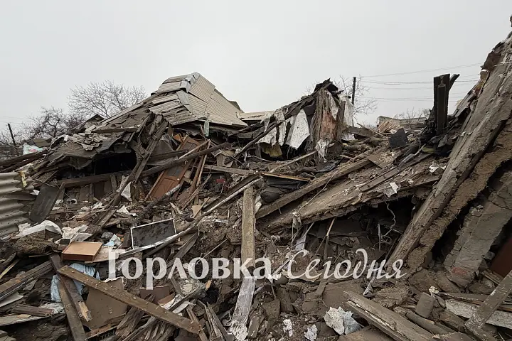 Последствия обстрела Горловки