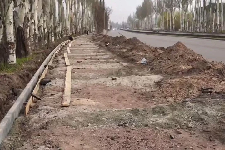 Ремонт дороги в Горловке